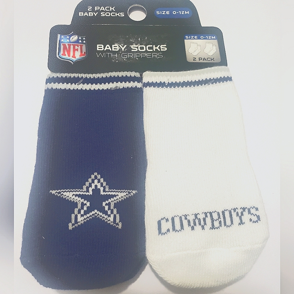 NFL Dallas Cowboys Baby Socks with grippers 0-12 months by Skidders